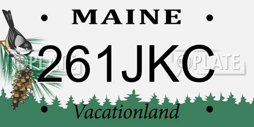 261JKC Maine License Plate