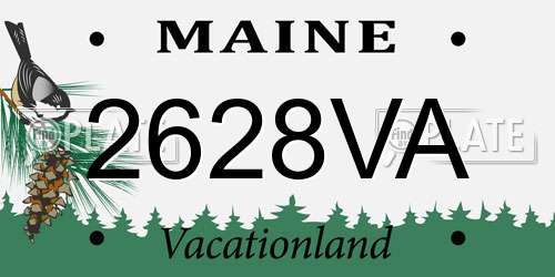 2628VA Maine License Plate