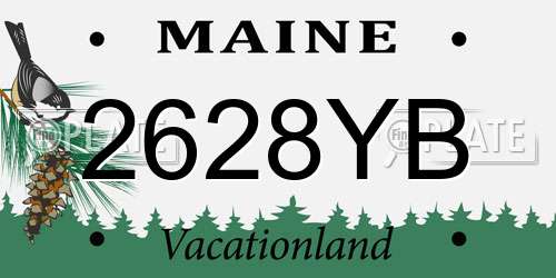 2628YB Maine License Plate