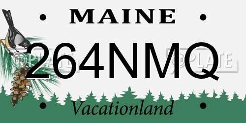 264NMQ Maine License Plate