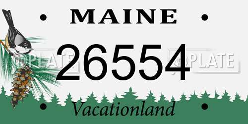 26554 Maine License Plate