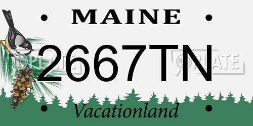 2667TN Maine License Plate