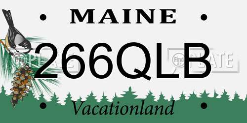 266QLB Maine License Plate