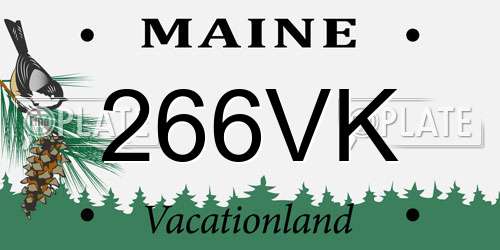 266VK Maine License Plate