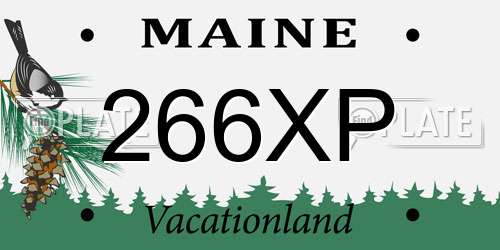 266XP Maine License Plate