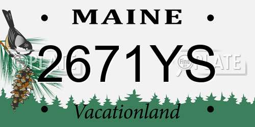 2671YS Maine License Plate