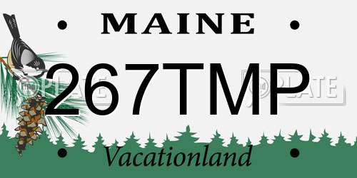 267TMP Maine License Plate