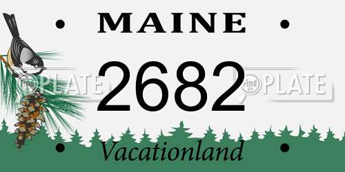 2682 Maine License Plate