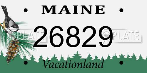 26829 Maine License Plate