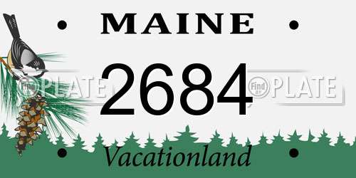 2684 Maine License Plate