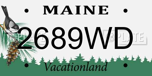 2689WD Maine License Plate