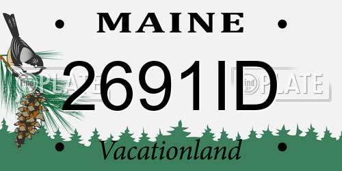 2691ID Maine License Plate