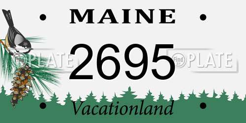 2695 Maine License Plate