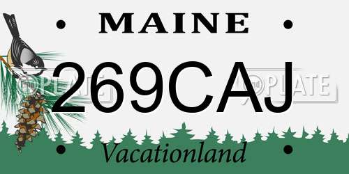 269CAJ Maine License Plate