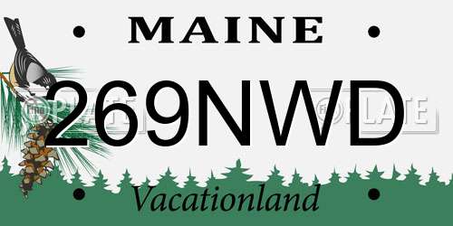269NWD Maine License Plate