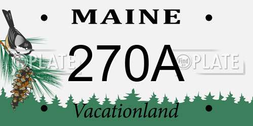 270A Maine License Plate