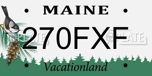 270FXF Maine License Plate