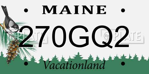 270GQ2 Maine License Plate