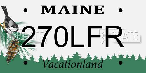 270LFR Maine License Plate