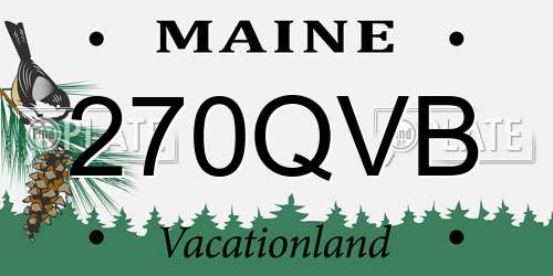 270QVB Maine License Plate