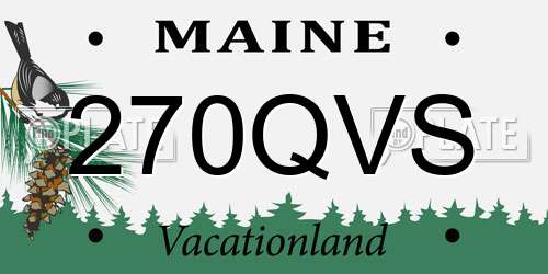 270QVS Maine License Plate