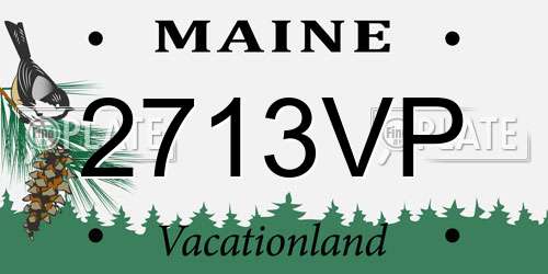 2713VP Maine License Plate
