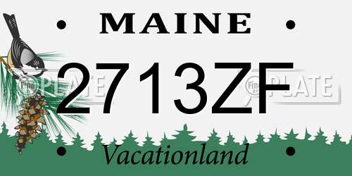 2713ZF Maine License Plate