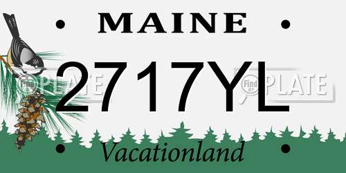 2717YL Maine License Plate