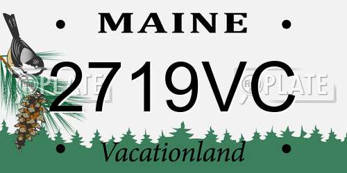 2719VC Maine License Plate