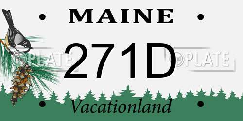 271D Maine License Plate