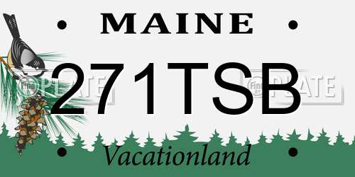 271TSB Maine License Plate