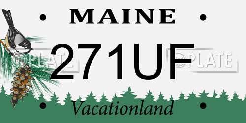 271UF Maine License Plate