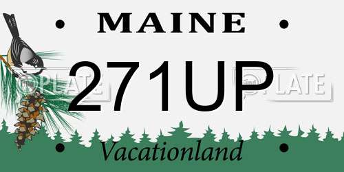 271UP Maine License Plate