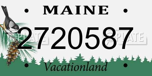 2720587 Maine License Plate