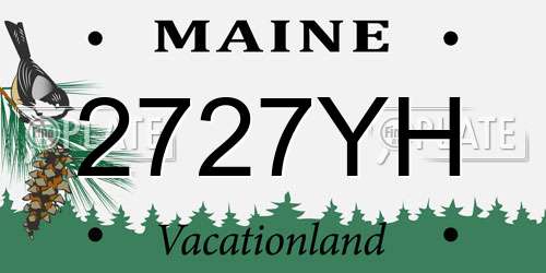 2727YH Maine License Plate