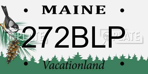 272BLP Maine License Plate
