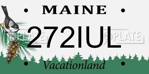 272IUL Maine License Plate