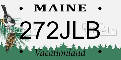 272JLB Maine License Plate