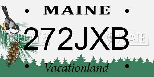 272JXB Maine License Plate