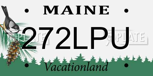 272LPU Maine License Plate