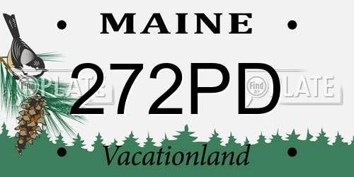 272PD Maine License Plate