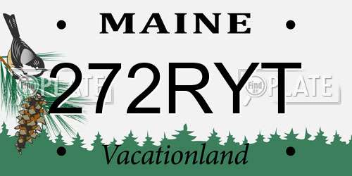 272RYT Maine License Plate