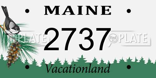 2737 Maine License Plate