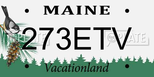 273ETV Maine License Plate