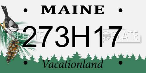 273H17 Maine License Plate