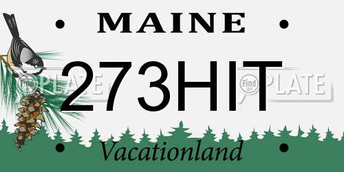 273HIT Maine License Plate