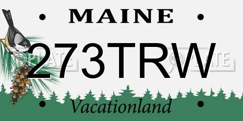 273TRW Maine License Plate