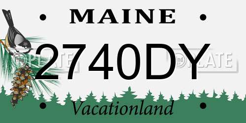 2740DY Maine License Plate