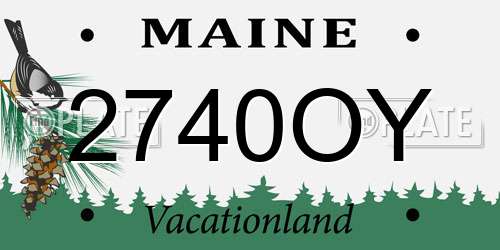 2740OY Maine License Plate