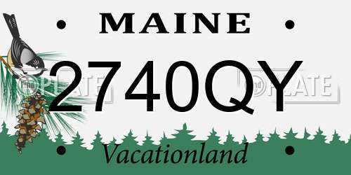 2740QY Maine License Plate